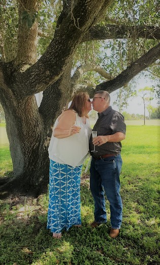 Real couple at their intimate Florida wedding ceremony